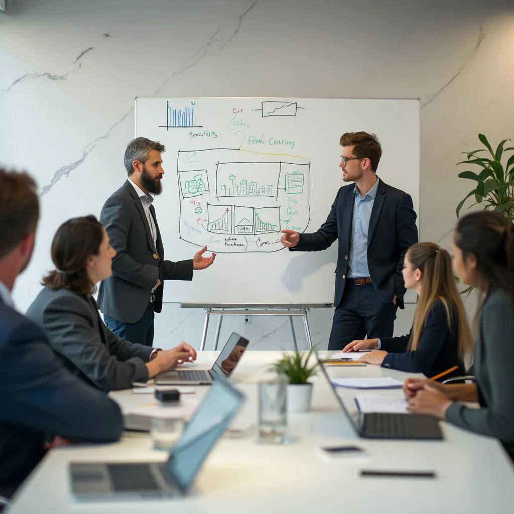 Sesión de trabajo estratégico con clientes